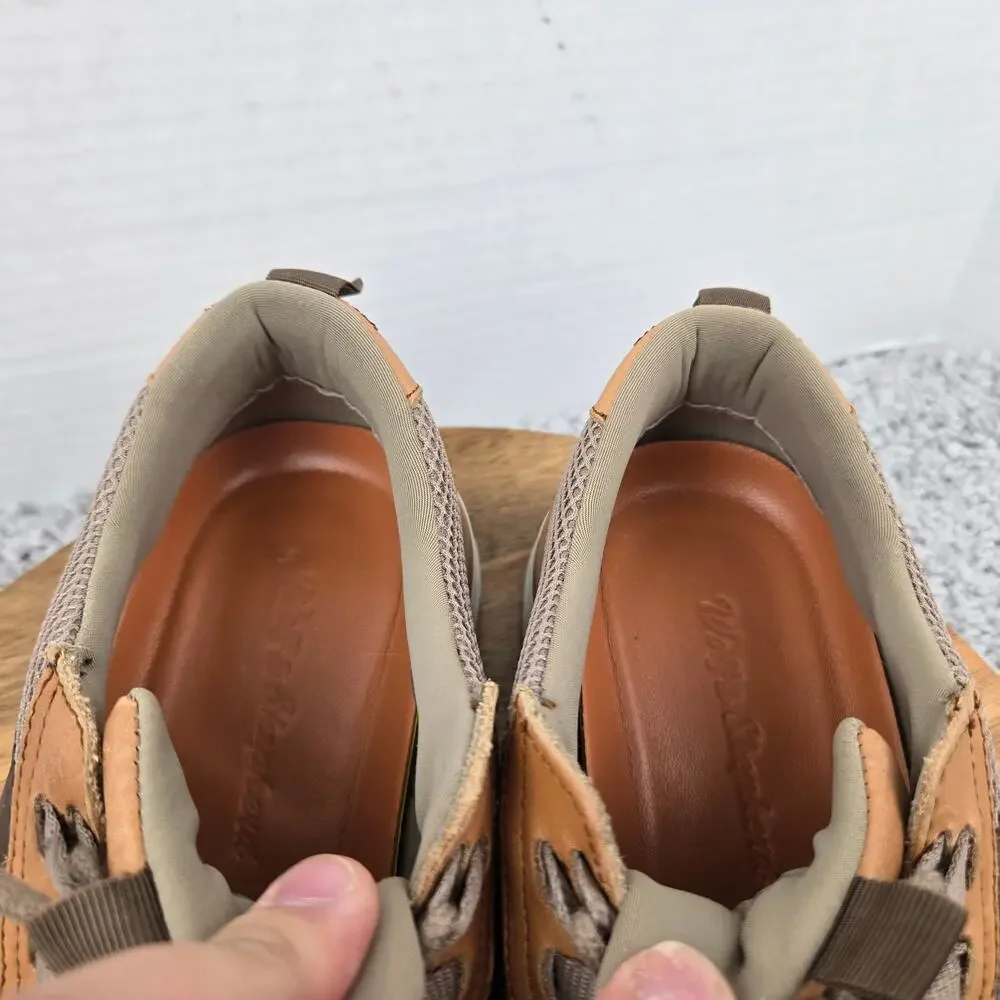 Wolf and Shepherd Mens 10 Crossover Victory Trainer Khaki Honey Brown Sneaker